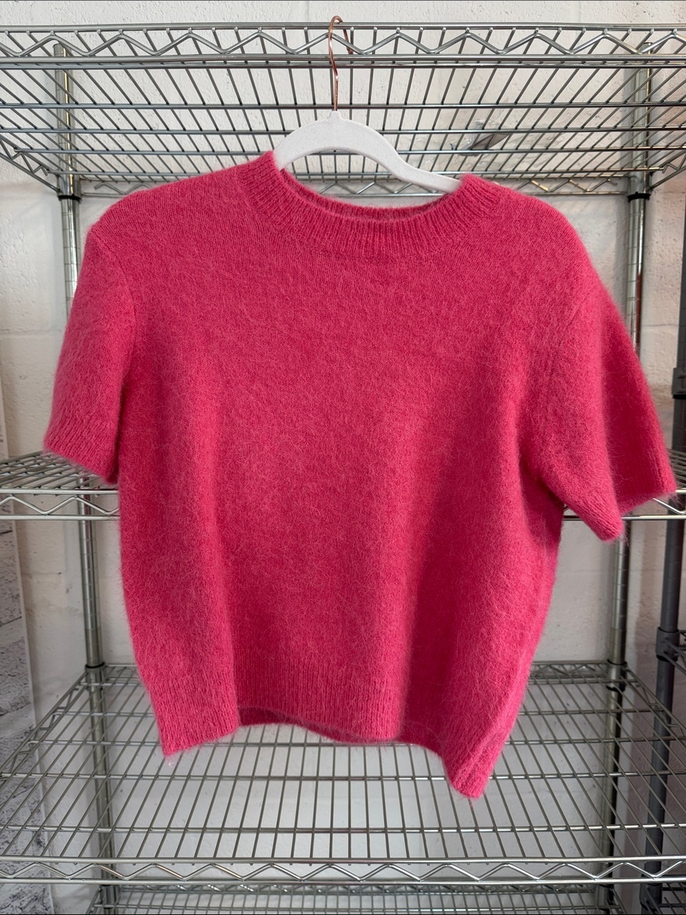 Rails Fuchsia Short-Sleeve Crewneck Sweater